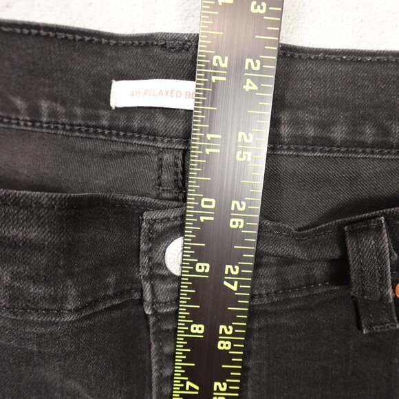 Levi’s Jeans 415 Relaxed Bootcut Jean Women’s Size 31 Black Denim Red Tab - Picture 5 of 14